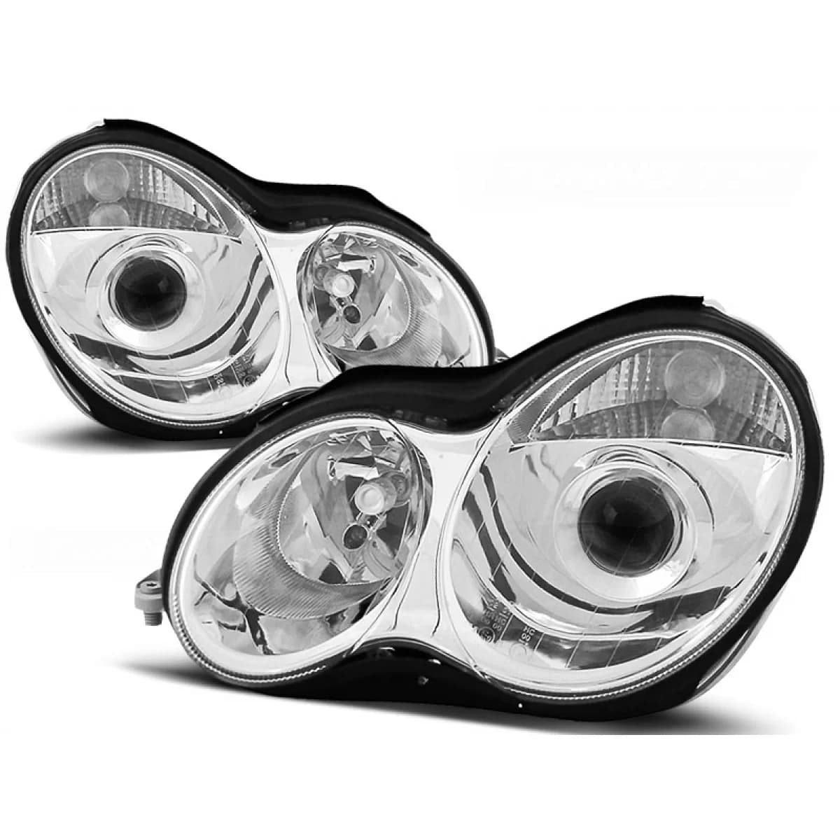 HEADLIGHTS CHROME fits MERCEDES W203 C-KLASA 07.00-03.04