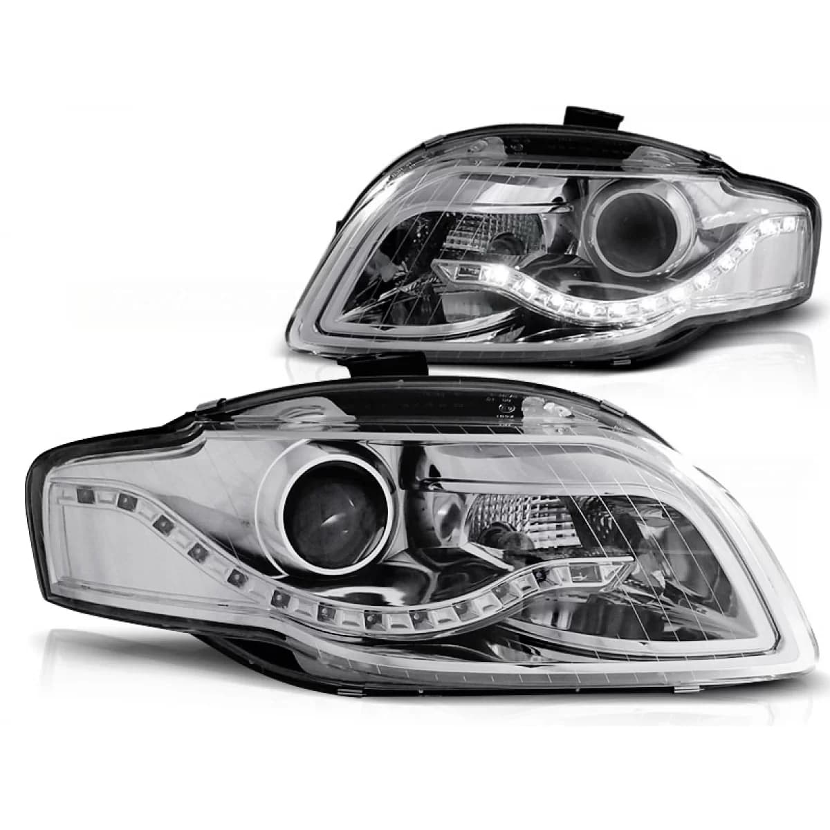 HEADLIGHTS DAYLIGHT CHROME fits AUDI A4 B7 11.04-03.08