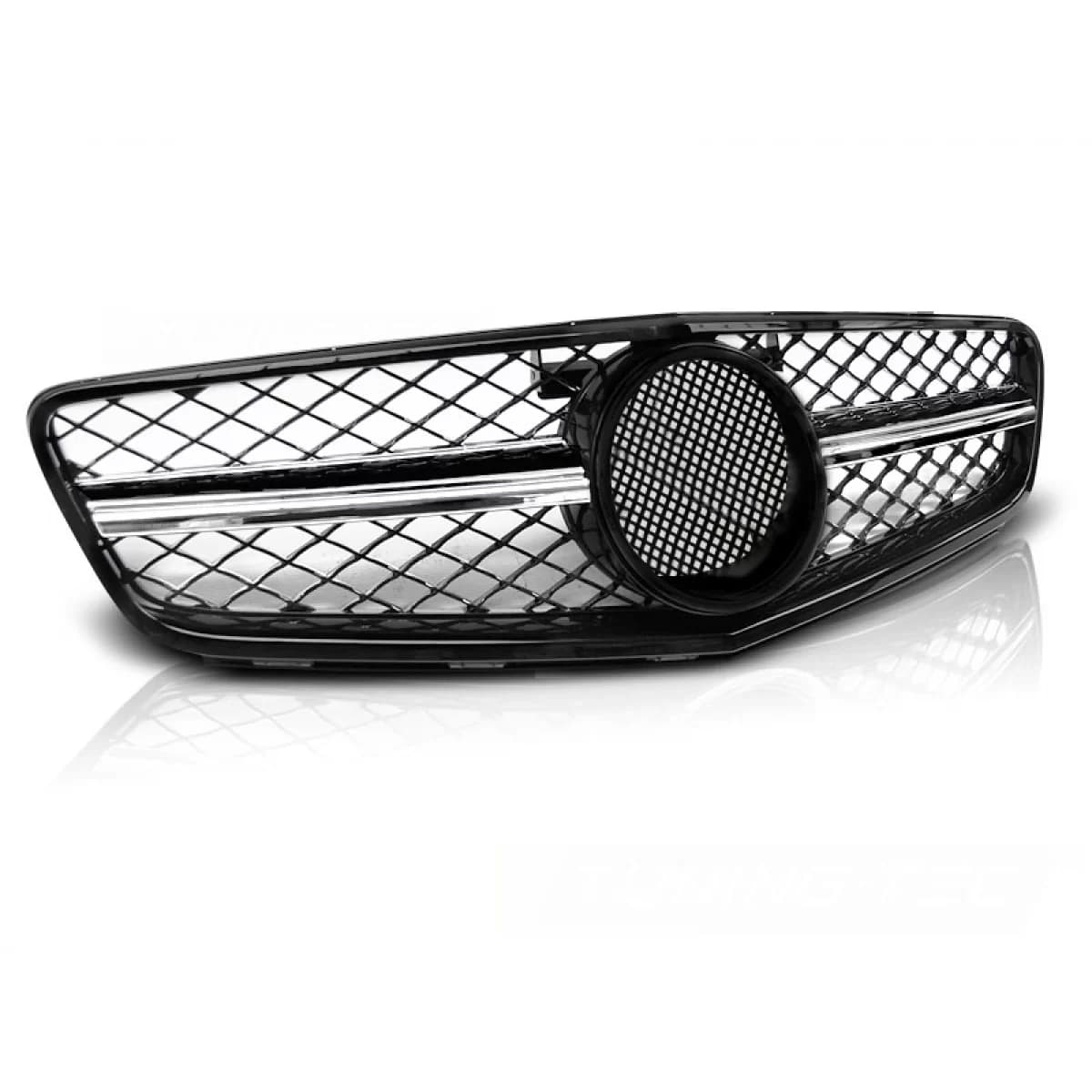 GRILLE SPORT GLOSSY BLACK CHROME fits MERCEDES W204 07-14
