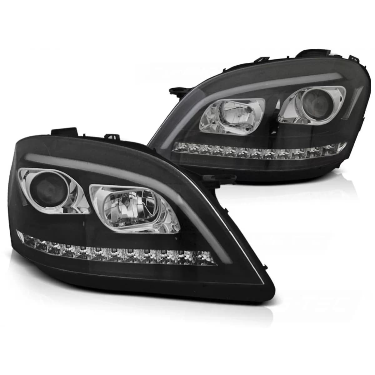 HEADLIGHTS TUBE LIGHT BLACK SEQ fits MERCEDES W164 ML M-KLASA 05-07