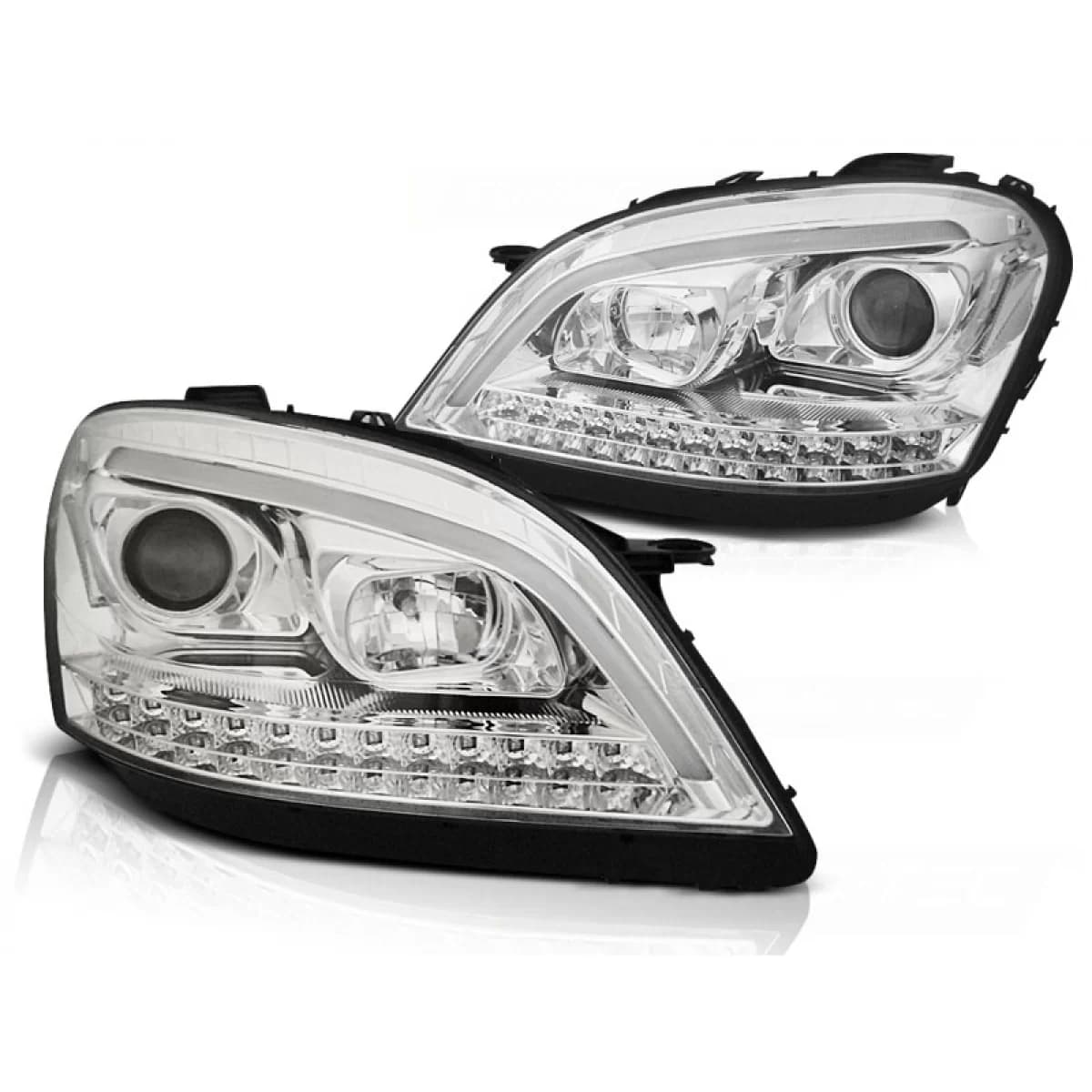 HEADLIGHTS TUBE LIGHT CHROME SEQ fits MERCEDES W164 ML M-KLASA 05-07