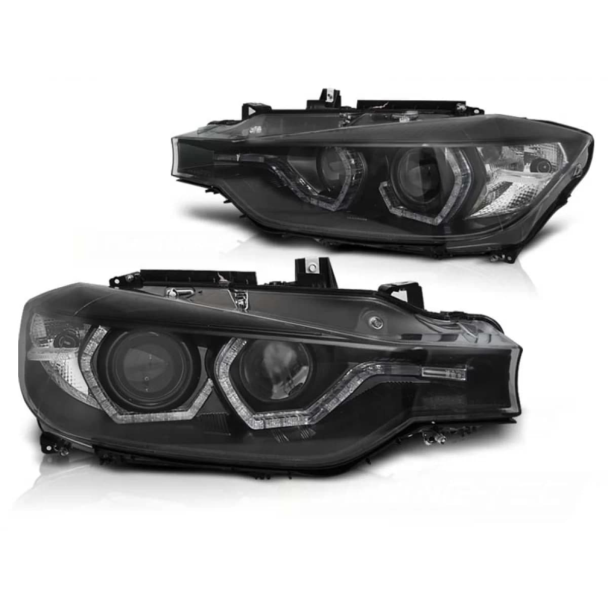 XENON HEADLIGHTS ANGEL EYES LED DRL BLACK AFS fits BMW F30/F31 10.11 - 05.15