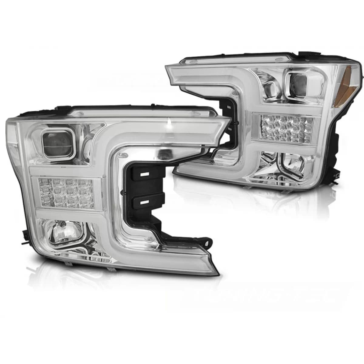 HEADLIGHTS TUBE LIGHT CHROME fits FORD F150 MK13 17-20