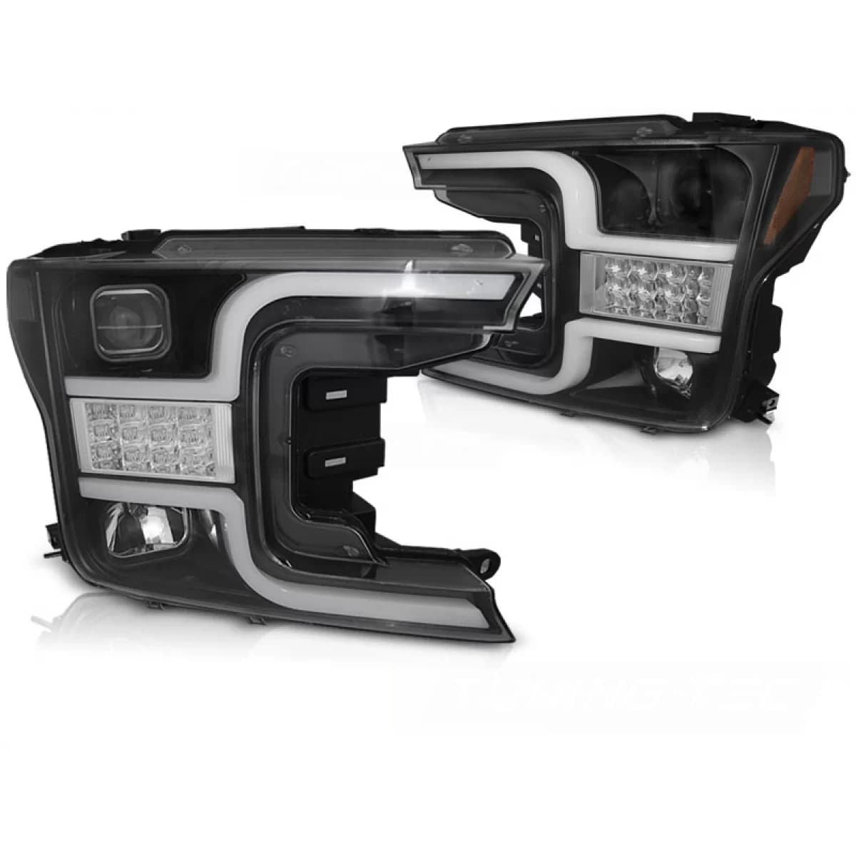 HEADLIGHTS TUBE LIGHT BLACK fits FORD F150 MK13 17-20