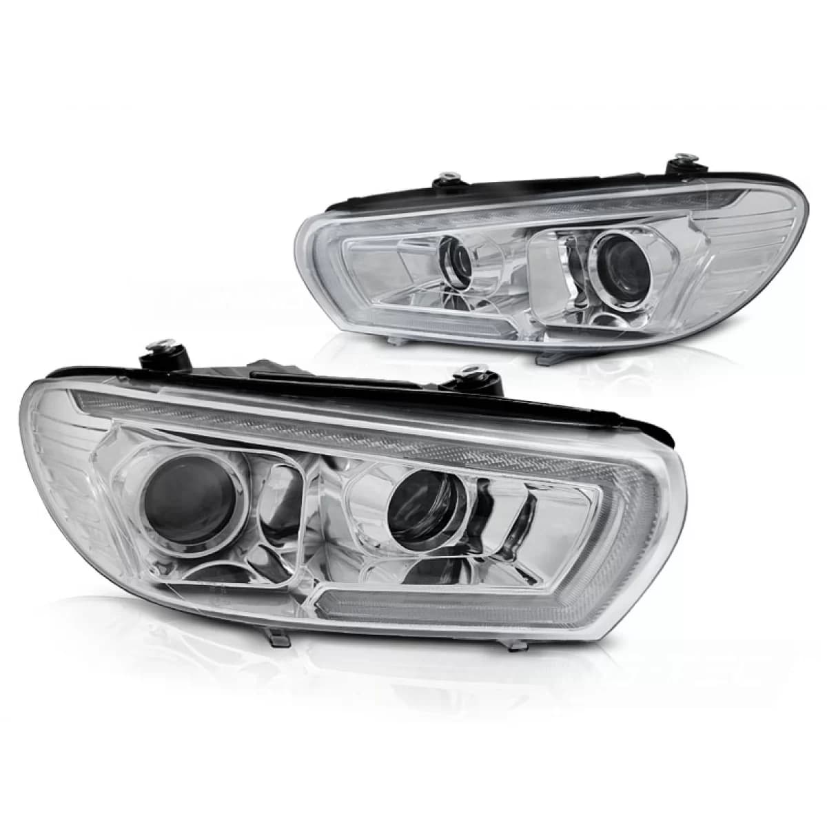HEADLIGHTS TUBE SEQ LED CHROME fits VW SCIROCCO 08-04.14