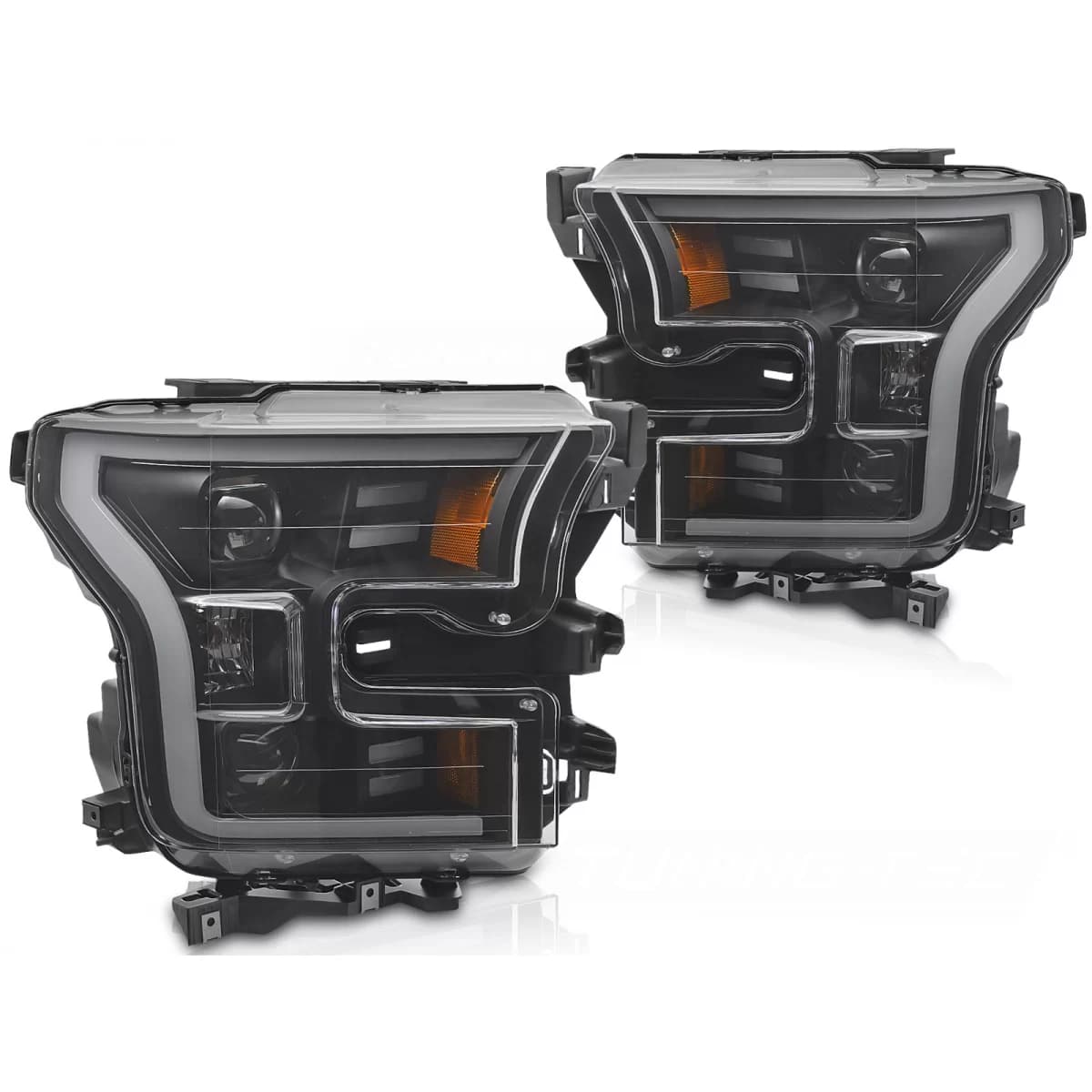 HEADLIGHTS TUBE LIGHT BLACK fits FORD F150 MK13 14-17