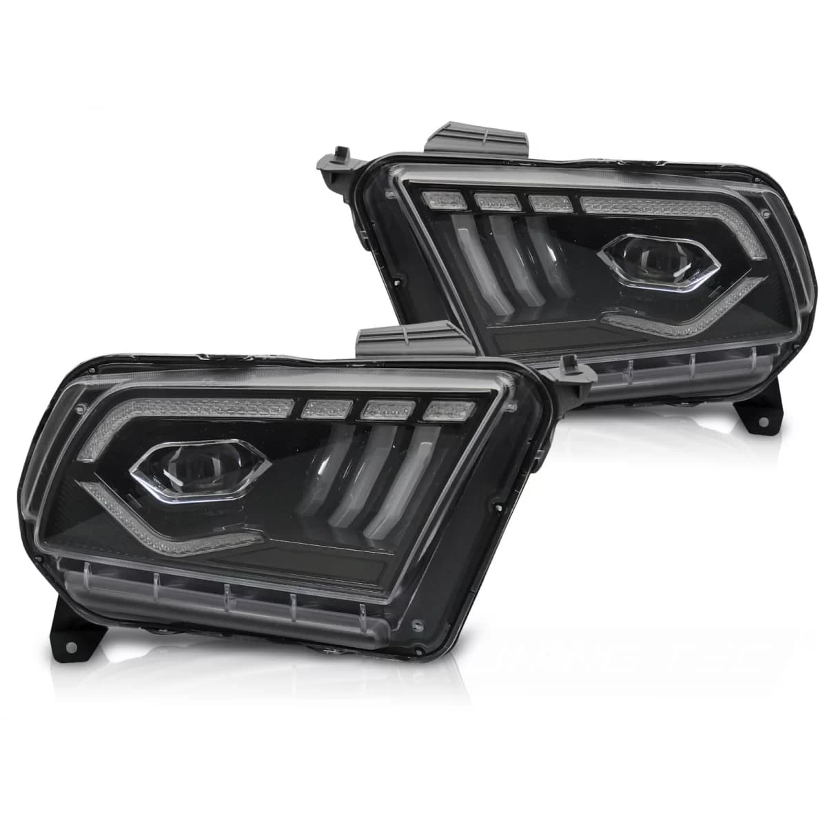 LED HEADLIGHTS BLACK DRL fits FORD MUSTANG 10-13