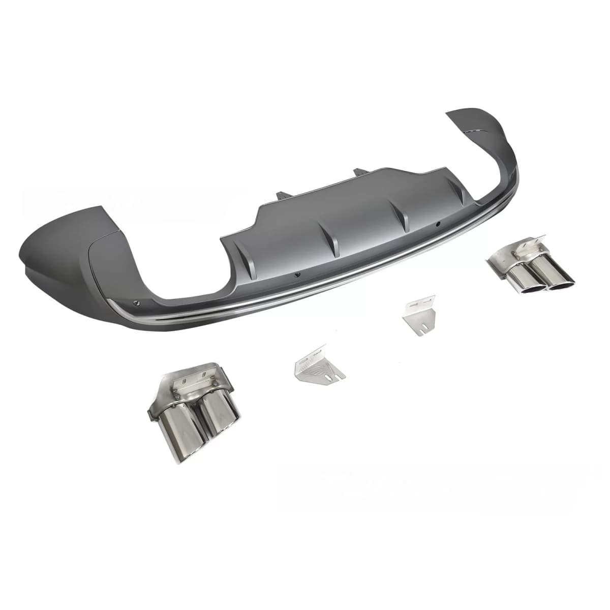 DIFFUSOR TWIN OUTLET PDC SILVER SPORT S STYLE fits AUDI Q5 8R 08-12