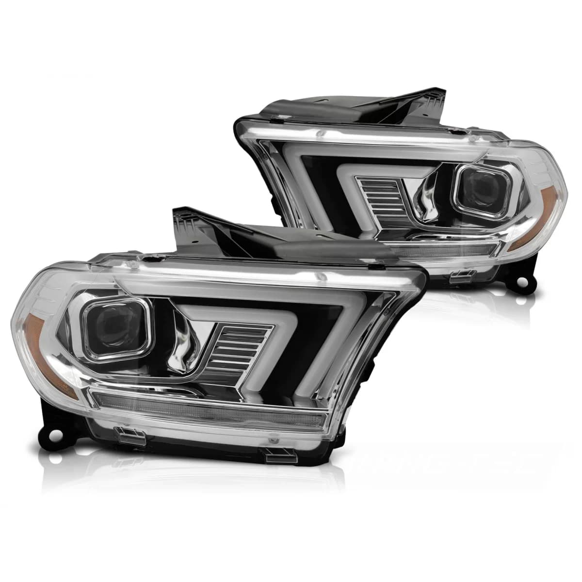 XENON HEADLIGHTS CHROME TUBE SEQ fits DODGE DURANGO 10-13