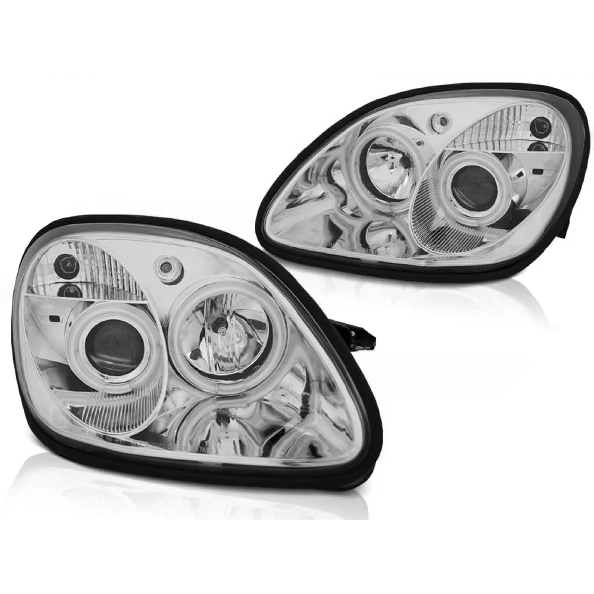 HEADLIGHTS ANGEL EYES CHROME fits MERCEDES R170 SLK 04.96-04