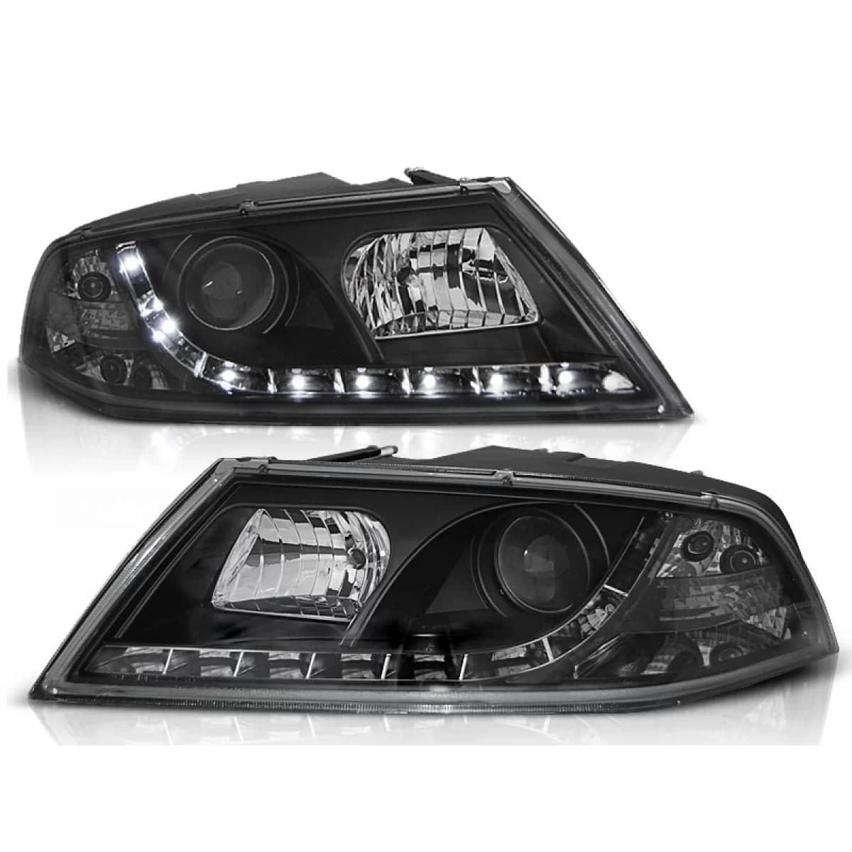 XENON HEADLIGHTS DAYLIGHT BLACK fits SKODA OCTAVIA 2 03.04- 08