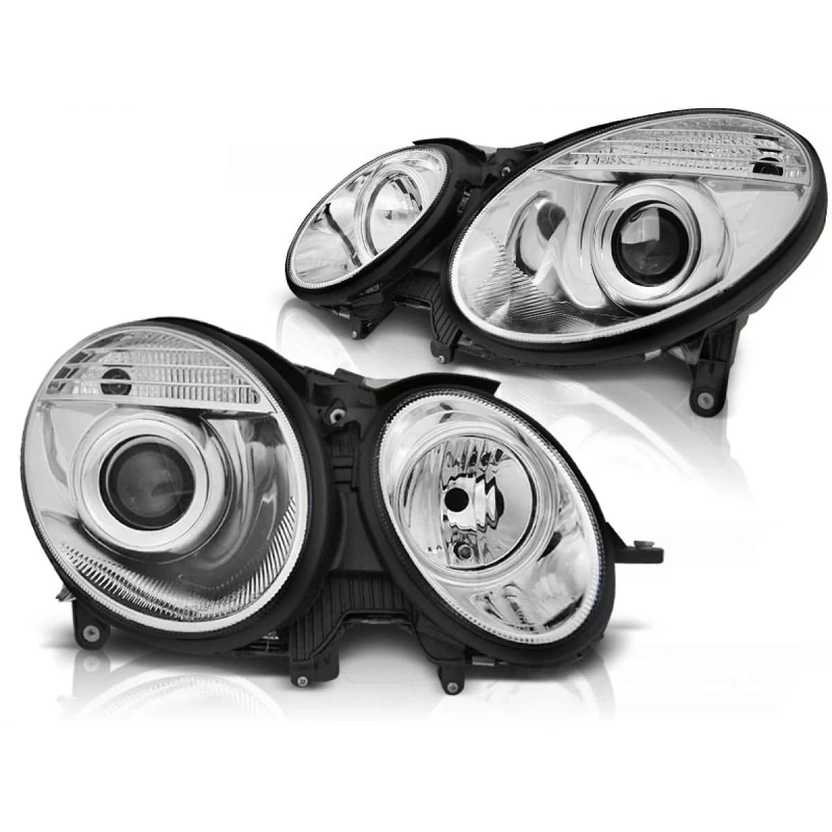 HEADLIGHTS CHROME fits MERCEDES W211 E-KLASA 05.06-09