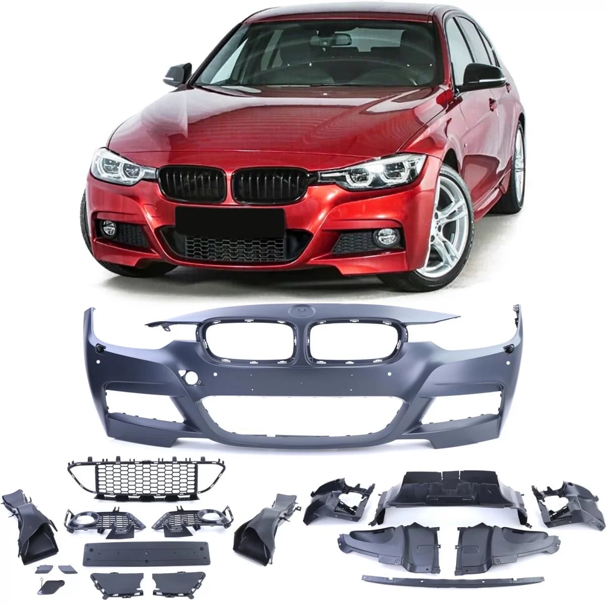 Sport front bumper complete with accessories suitable for 3 Series BMW F30 F31 11-19