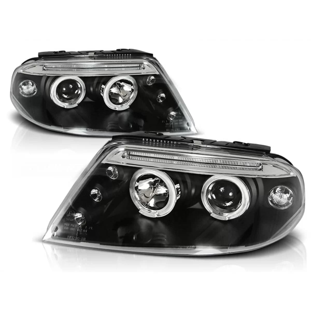 HEADLIGHTS ANGEL EYES BLACK fits VW PASSAT 3BG 09.00-03.05