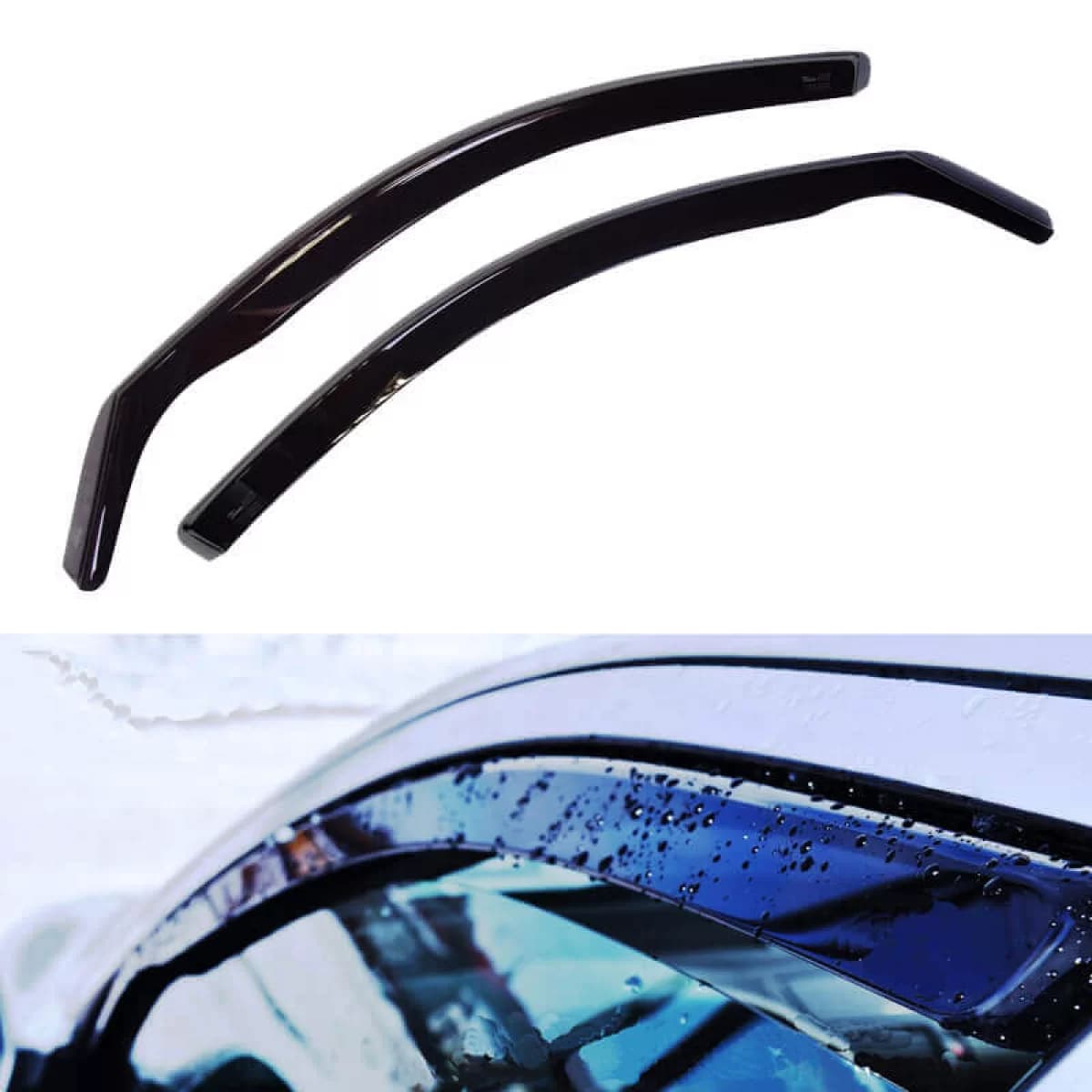 Wind Deflectors Heko suitable for Mercedes Sprinter / VW Crafter (2006-2017) Black Color Pair 2 Pcs Front 31161