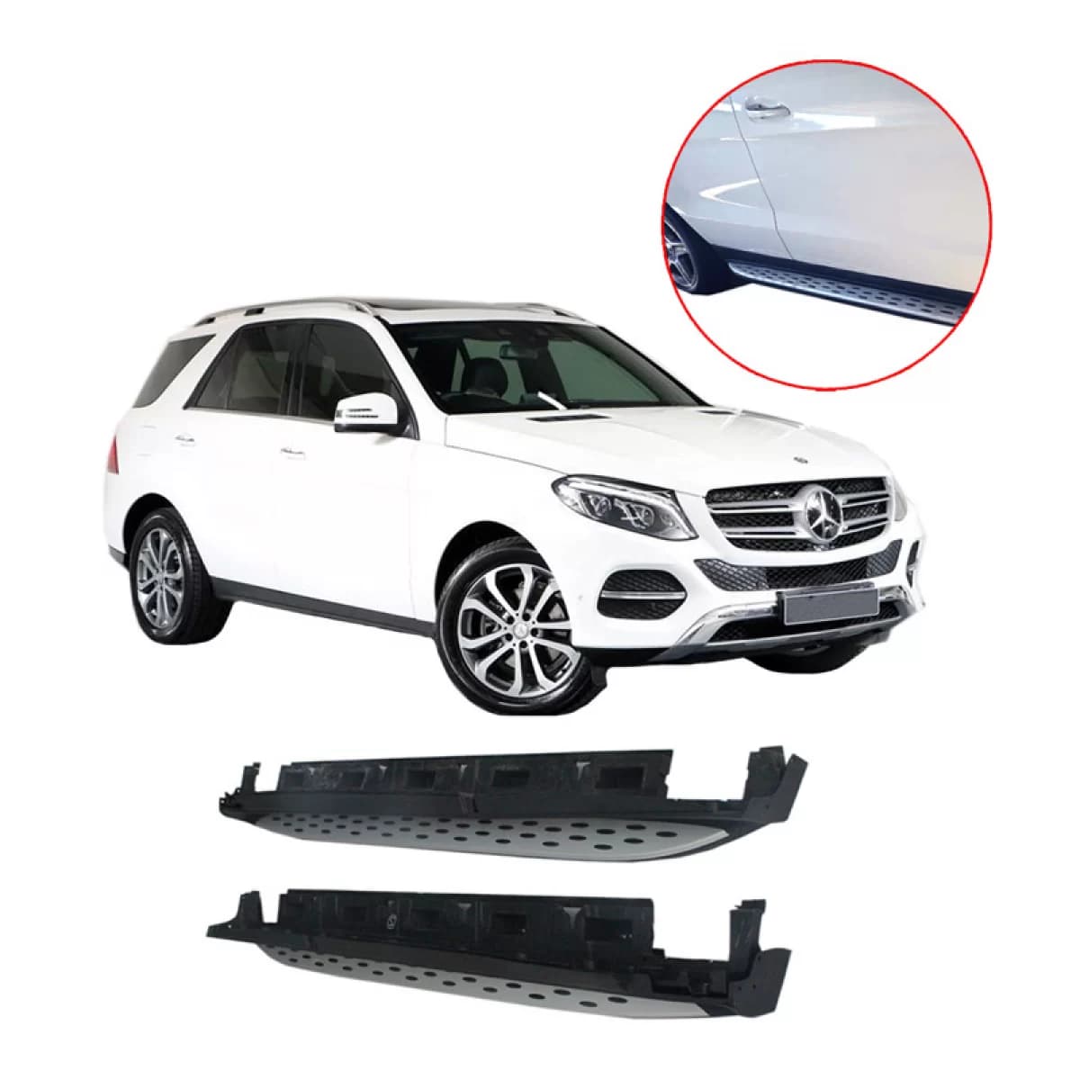 Side Steps Running Boards suitable for Mercedes-Benz ML-Class (W166) 11-19 / GLE-Class (W166) 15-19 2 pcs