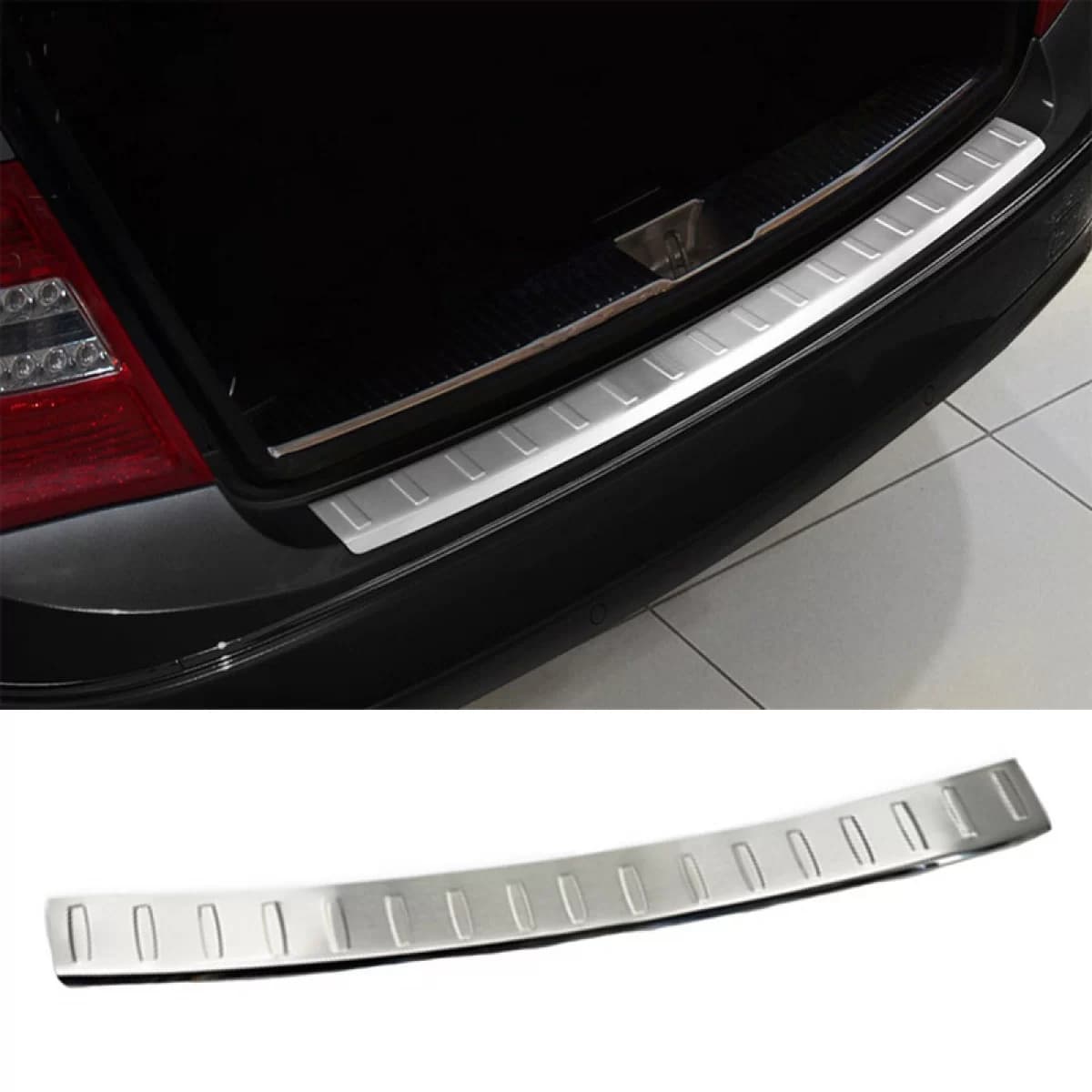 Rear Bumper Protector suitable for Mercedes-Benz C-Class W204 07-11 Caravan Steel