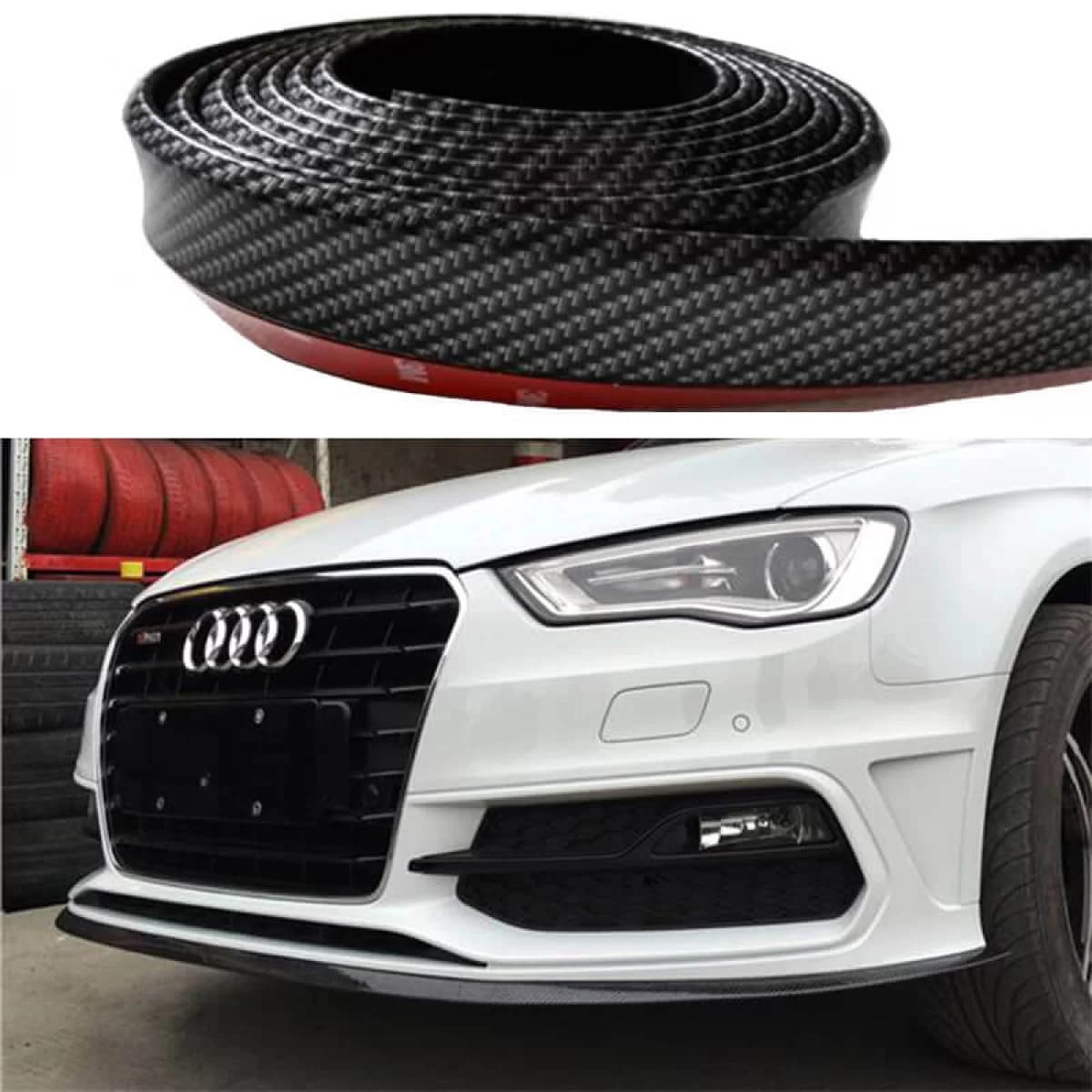 Front Spoiler Universal Samurai Lip Safe & Style 2500mm Carbon 1 pc