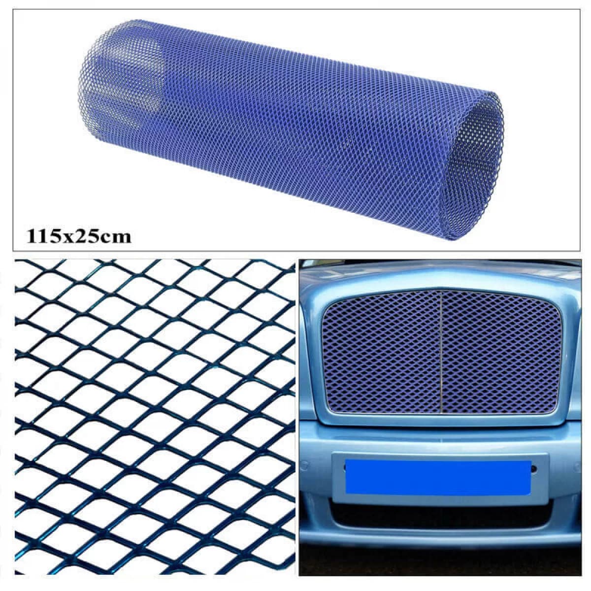 Bumper Mesh Universal Aluminium 120x25cm Blue 1 Pc