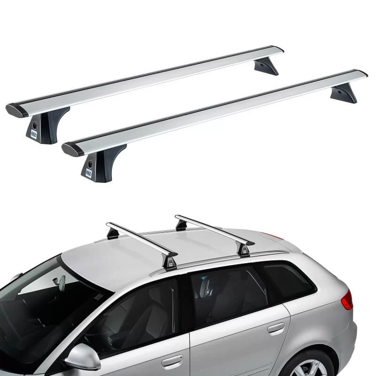 Roof Bars Aluminum Aerodynamic CRUZ 924-783 Airo X-118cm Silver 2 Pieces