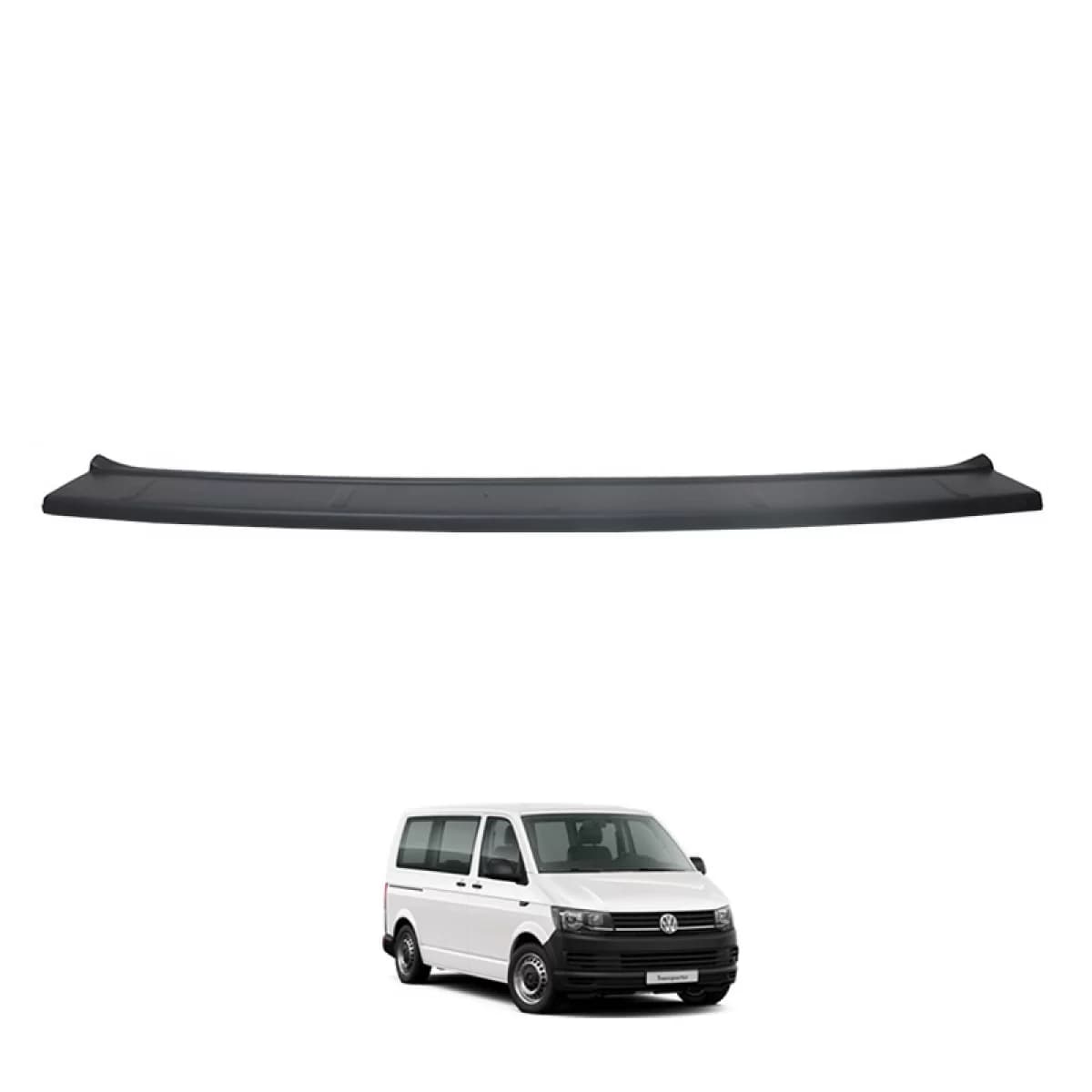 Rear Bumper Protector suitable for VW Transporter T6 2015+ From Abs Plastic Black