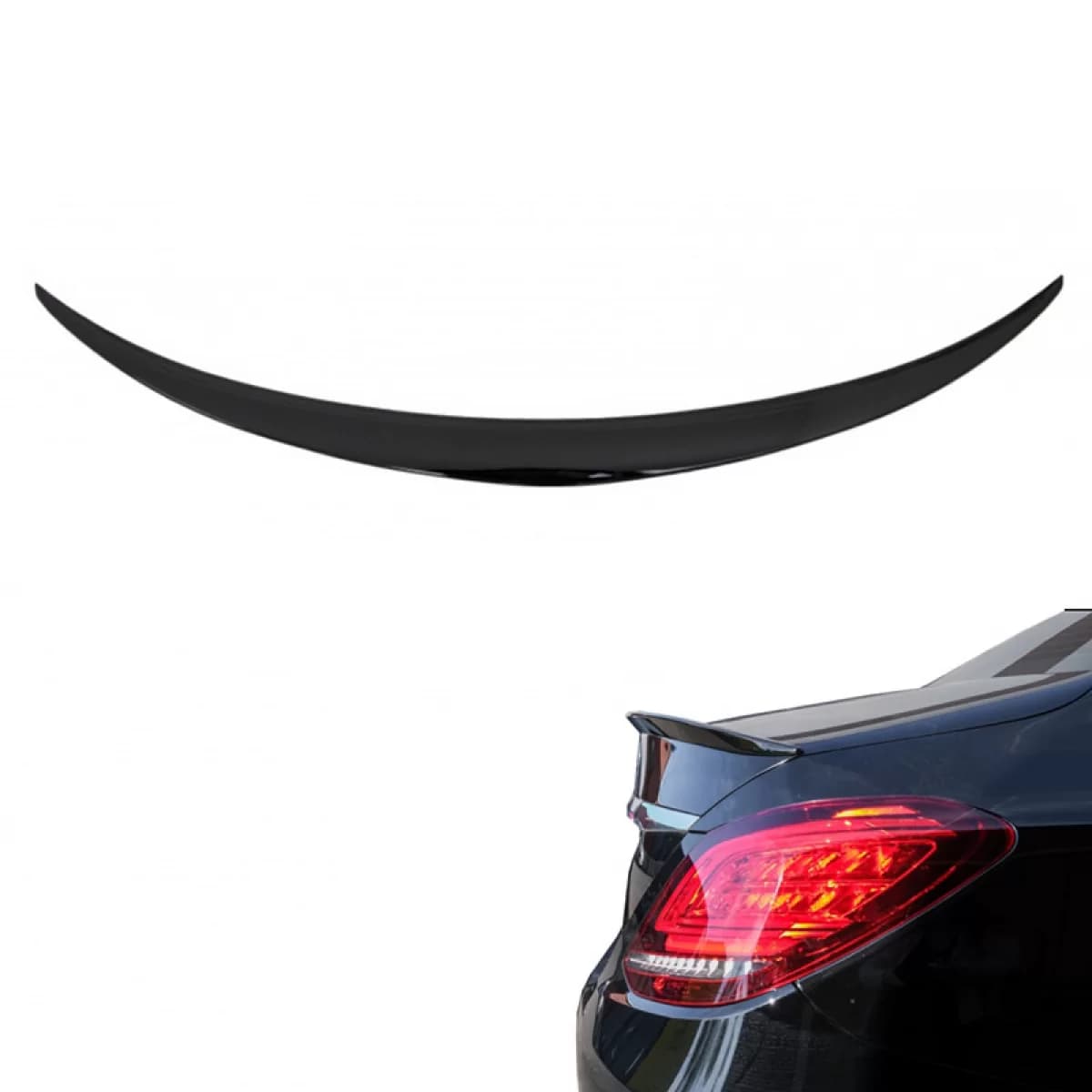 Trunk Spoiler suitable for Mercedes-Benz C-Class W205 Sedan 14-21 A Design look Lipspoiler ABS Plastic