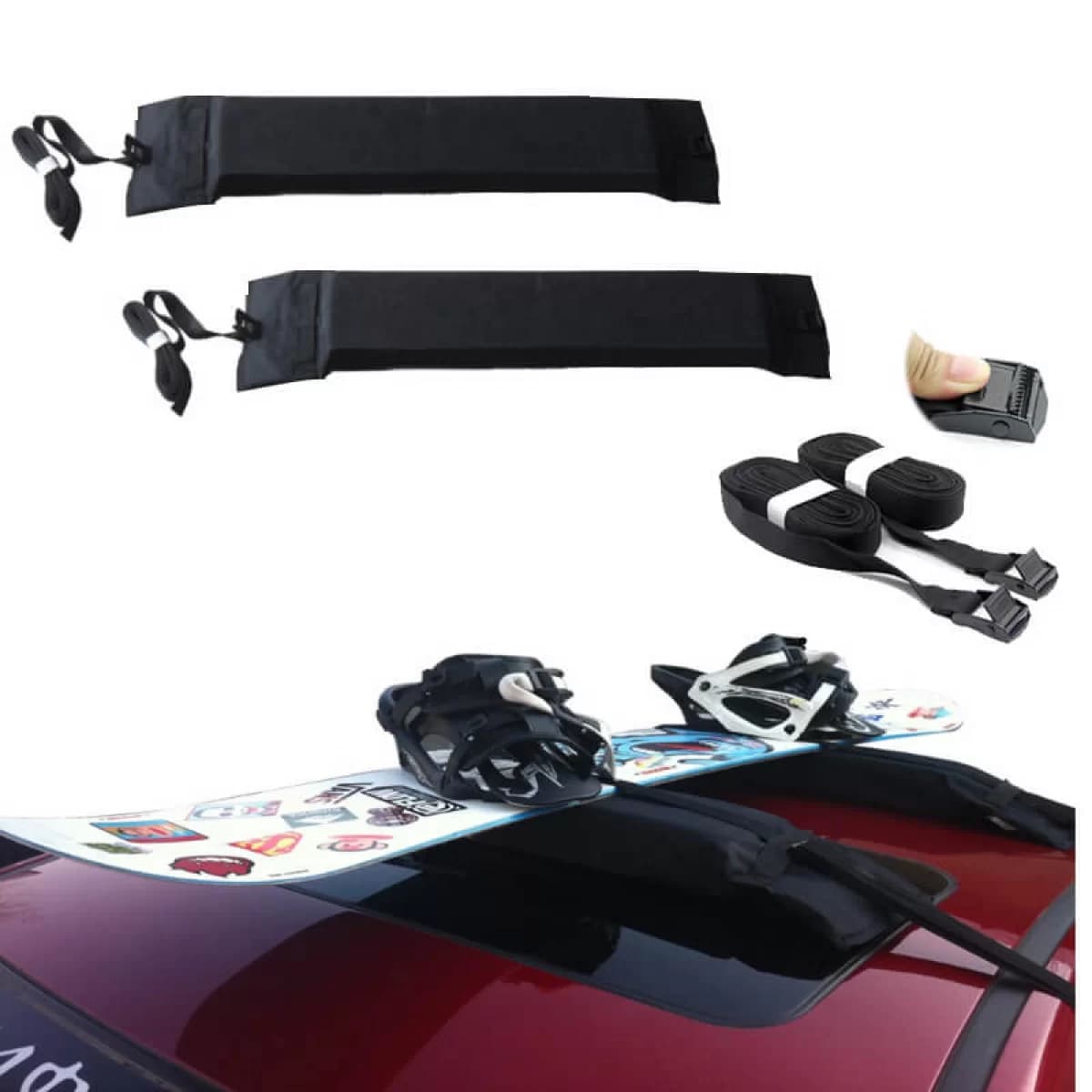 Cloth Roof Bars / Rack Universal suitable for Canoe & Kayak "Soft Rack" Medium 86 x 17.5 x 6cm Oxford Cloth K-2300-60D 2 Pieces