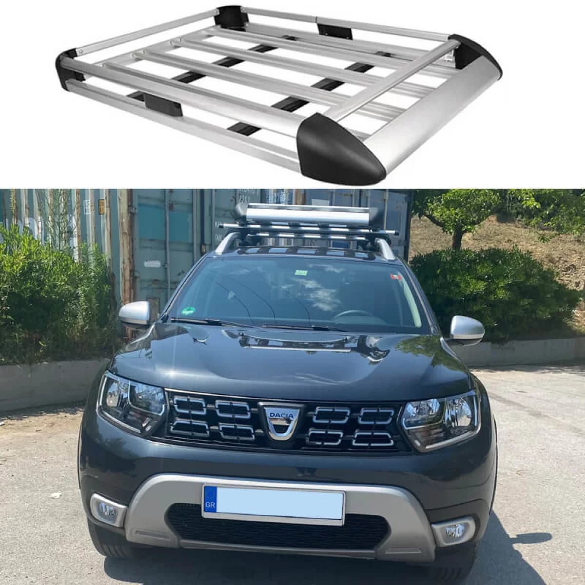 Car Roof Rack Rackit Aluminium Silver Aero 127x96cm 28832