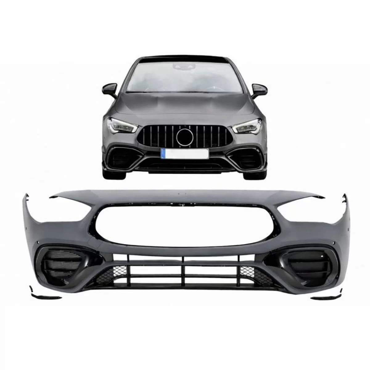 Front Bumper suitable for Mercedes-Benz CLA C118 Sedan X118 Shooting Brake (2019-up) CLA45 Look