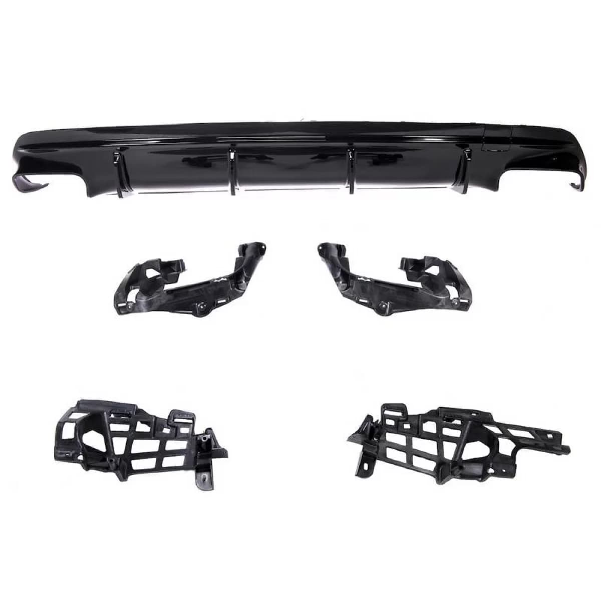 Rear Bumper Diffuser suitable for Mercedes-Benz CLA C117 13-16 A Design 45 Look suitable for A Design Sport Line Version Bumpers Piano Black