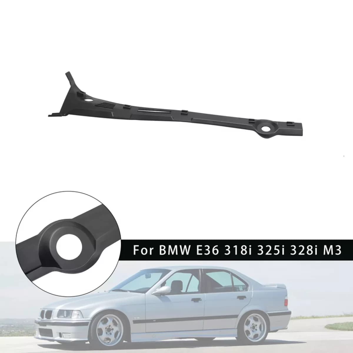 Windshield Wiper Vent Cowl Grille Panel suitable for BMW 3 E36 90-99 Left Piece
