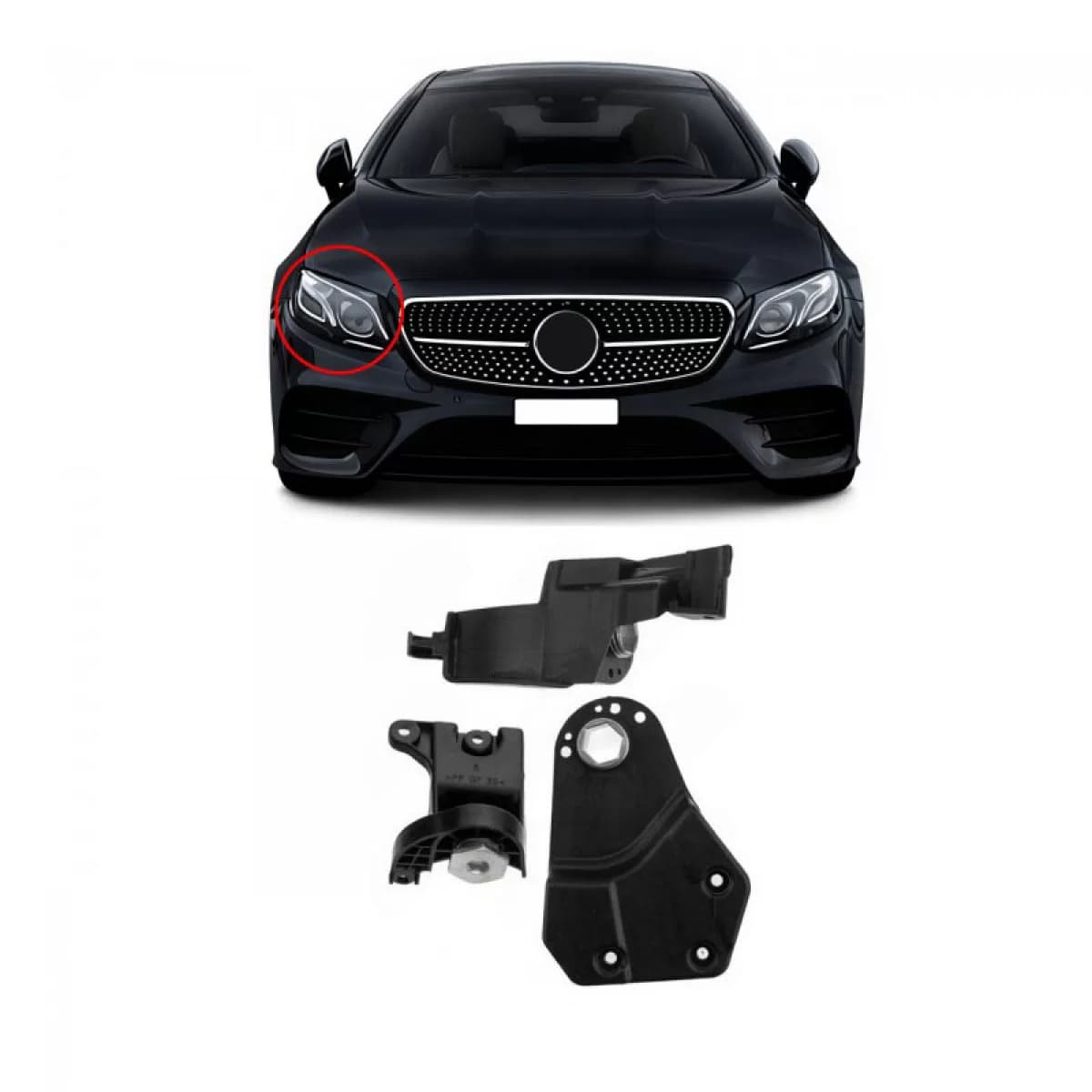 Headlight Tap Repair Right Kit suitable for Mercedes-Benz E-Class W213 16-20 Pre Facelift 16mm 3 Pieces