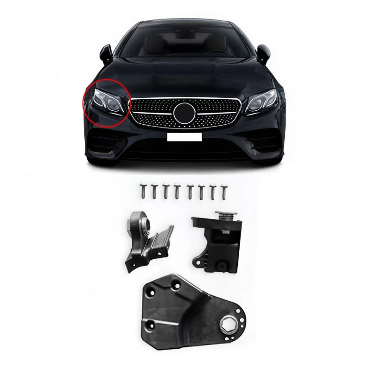 Headlight Tap Repair Right Kit suitable for Mercedes-Benz E-Class W213 16-20 Pre Facelift 14mm 3 Pieces