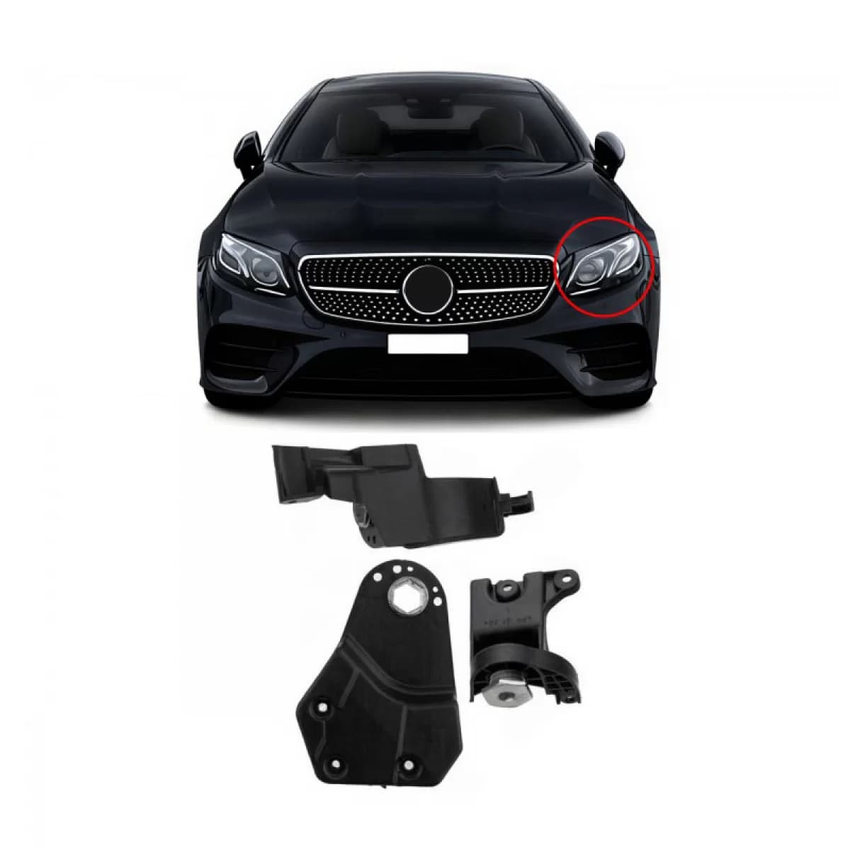 Headlight Tap Repair Left Kit suitable for Mercedes-Benz E-Class W213 16-20 Pre Facelift 16mm 3 Pieces
