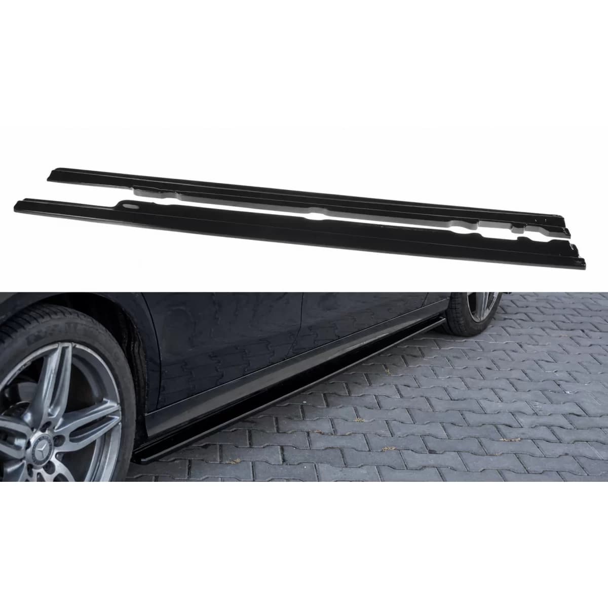 Additives for Side Skirts suitable for Mercedes E class W213 Black Lacquer A Design!