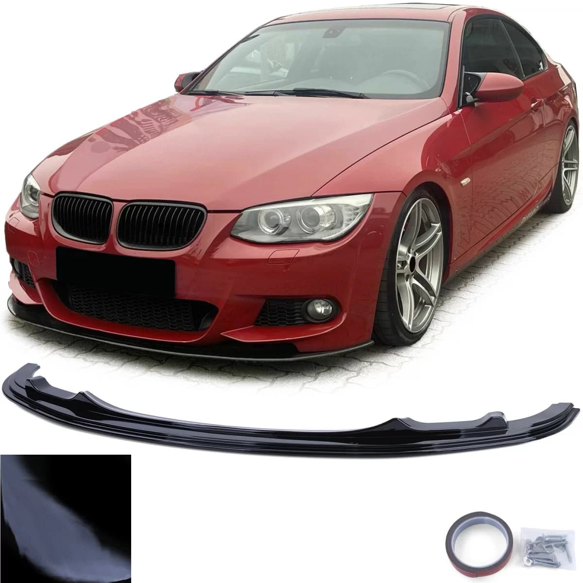 Front spoiler lip performance gloss black suitable for BMW 3 Series E92 E93 10-13