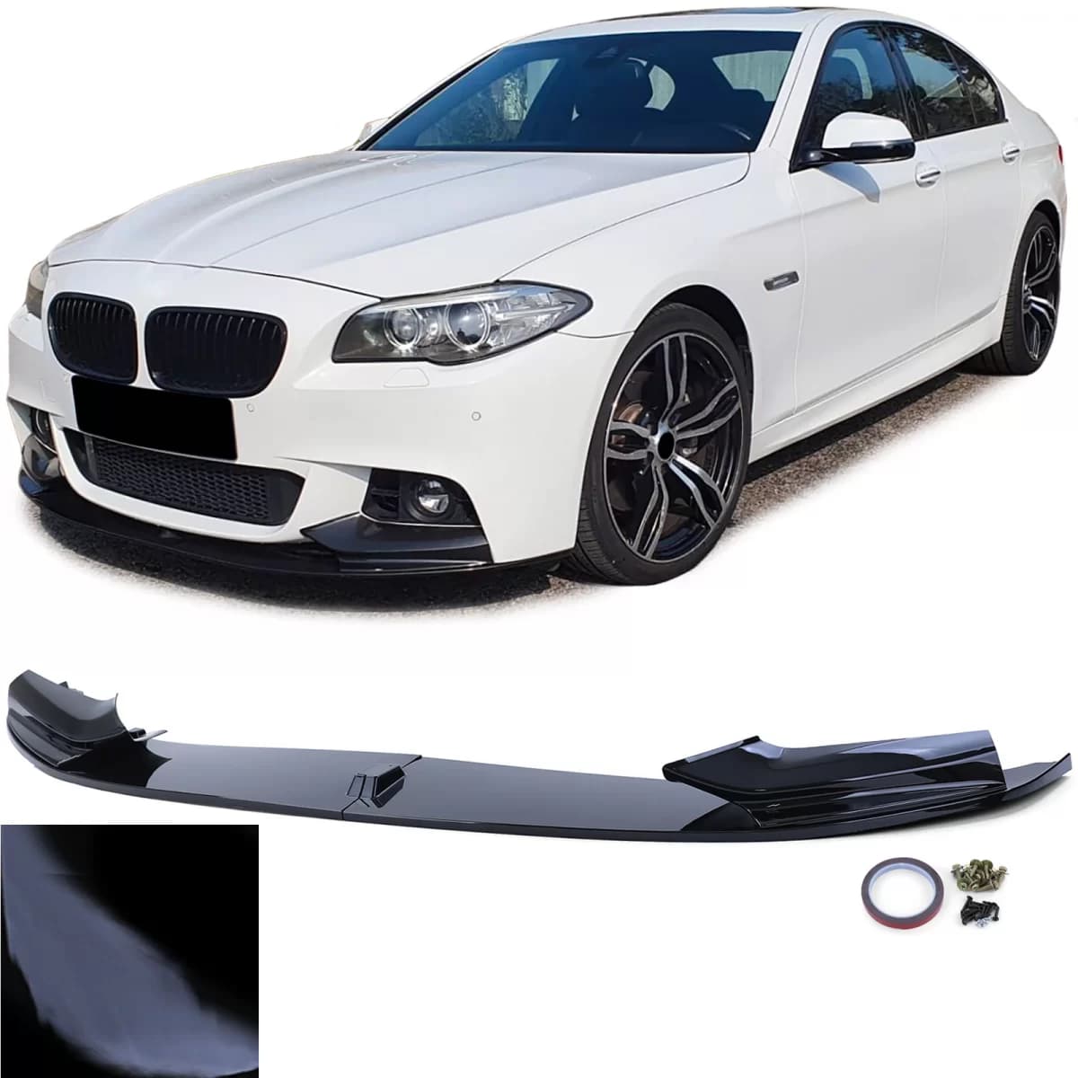 Front spoiler lip performance gloss suitable for 5 Series BMW F10 F11 10-17