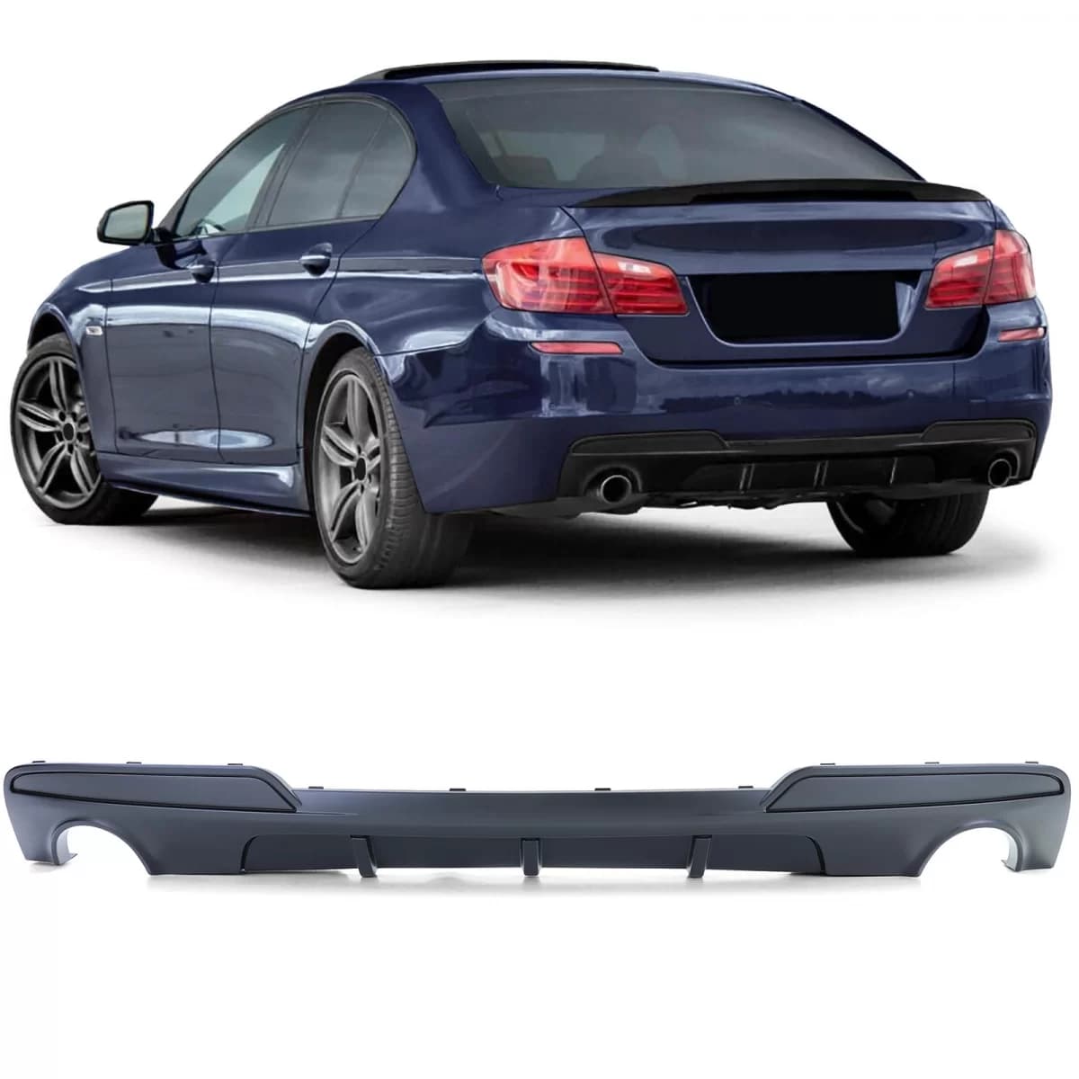 Rear diffuser Performance black matte suitable for BMW 5 Series F10 F11 535i 535d 10-17