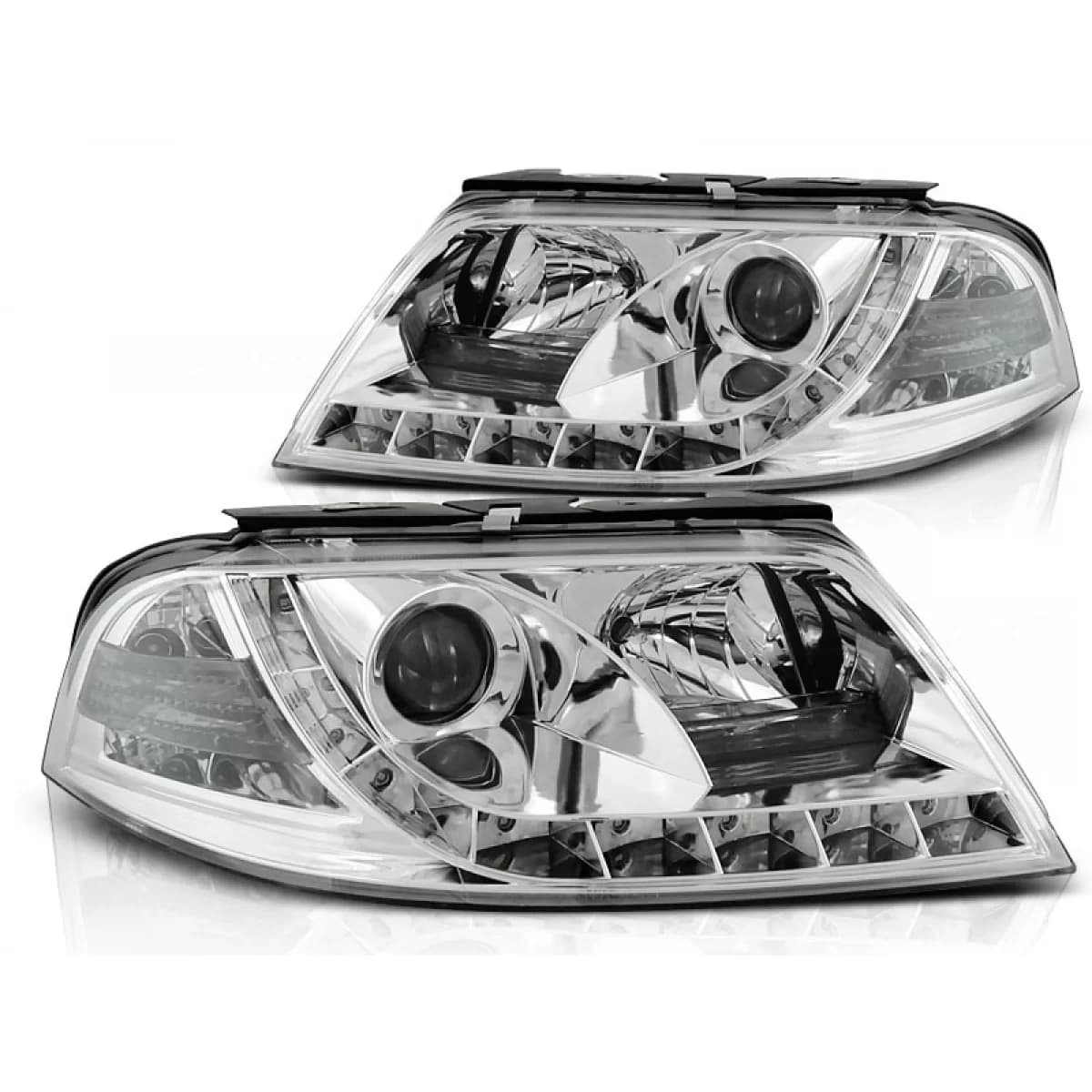 HEADLIGHTS DAYLIGHT CHROME fits VW PASSAT 3BG 09.00-03.05