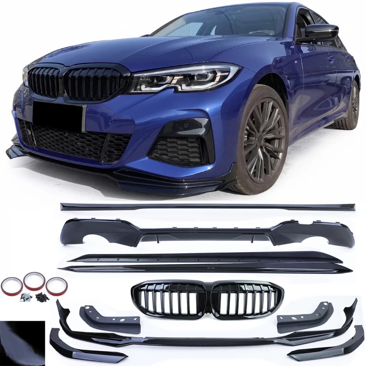 Performance Bodykit Spoiler Grill Diffusor Schweller für 3er BMW G20 2019-2022